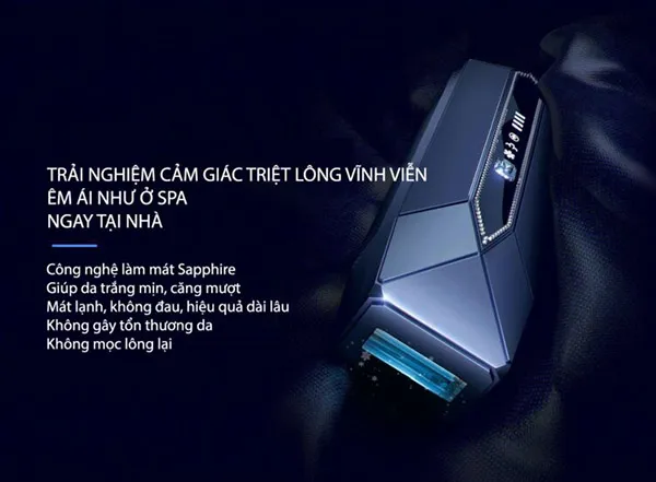 Máy Triệt Lông NanoTime Beauty Trẻ Hoá Da Công Nghệ IPL Sapphire Lạnh Pin Sạc Nanotime B65Pro Màu Xanh - Máy triệt lông - Vua Hàng Hiệu