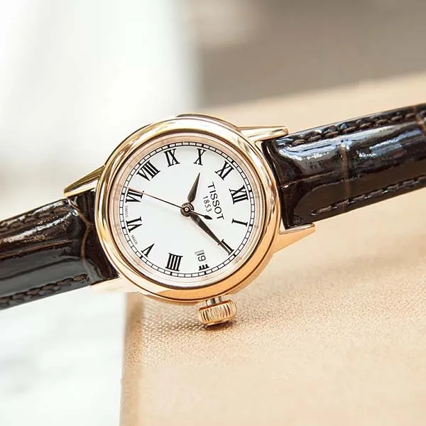 Đồng Hồ Nữ Tissot Carson Lady T085.210.36.013.00 29.5mm Màu Trắng Phối Vàng Hồng