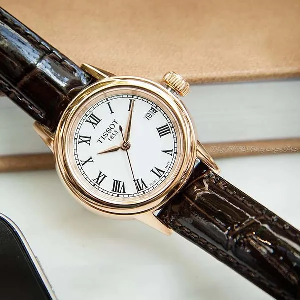 Đồng Hồ Nữ Tissot Carson Lady T085.210.36.013.00 29.5mm Màu Trắng Phối Vàng Hồng