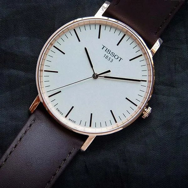 Đồng Hồ Nam Tissot Everytime Large T109.610.36.031.00 42mm Màu Trắng Phối Vàng Hồng
