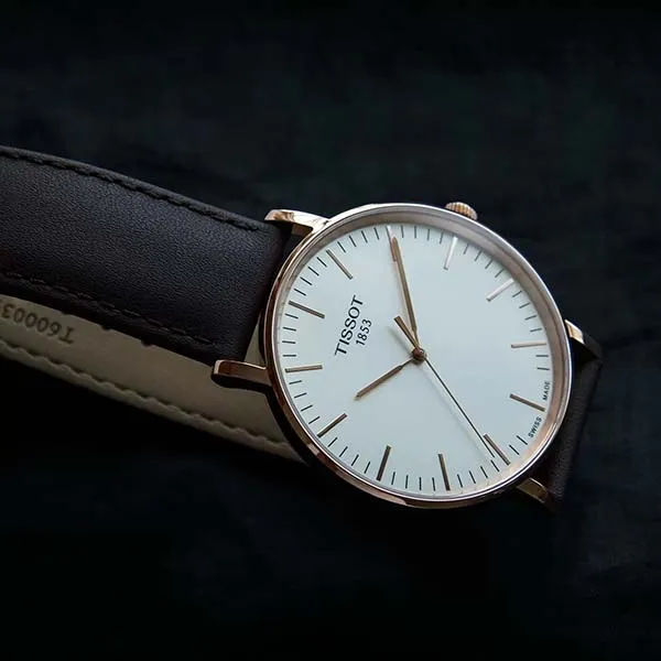 Đồng Hồ Nam Tissot Everytime Large T109.610.36.031.00 42mm Màu Trắng Phối Vàng Hồng
