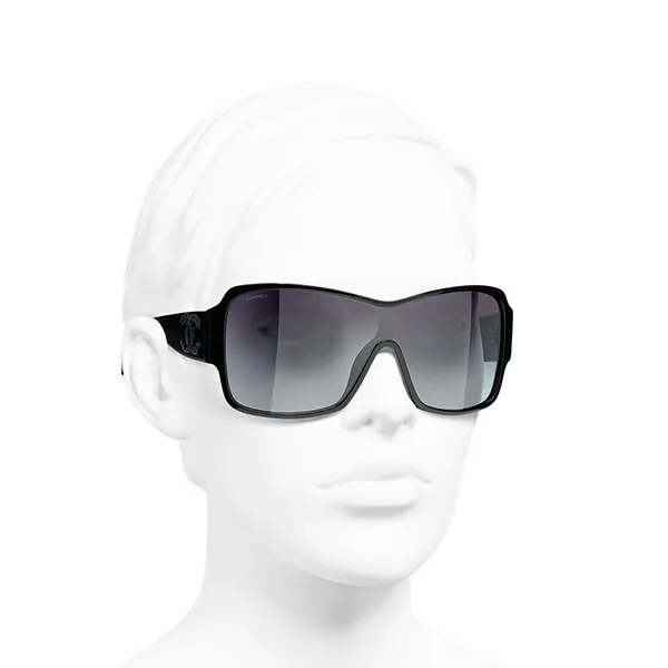 Kính Mát Chanel Shield Sunglasses CH5449 C501S6 Màu Đen Xám - Kính mắt - Vua Hàng Hiệu