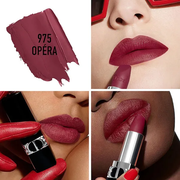 Son Dior Rouge Lipstick 975 Opera Matte Màu Đỏ Mận