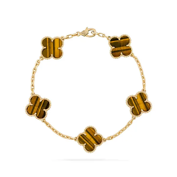 Vòng Đeo Tay Jewery Luxury Tiger Eye 18k Yellow Gold Màu Vàng Gold Size 15mm - Trang sức - Vua Hàng Hiệu