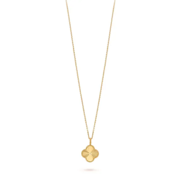 Dây Chuyền Jewery Luxury Magic Alhambra Vintage 18k Yellow Gold Màu Vàng Gold