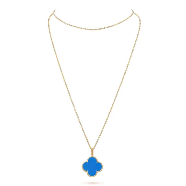 Dây Chuyền Jewery Luxury Alhambra Agate 18k Yellow Gold Long Màu Vàng Gold - Trang sức - Vua Hàng Hiệu