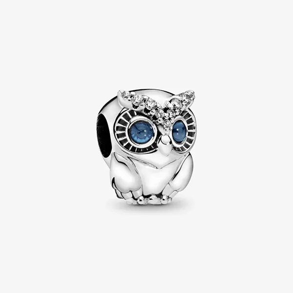 Hạt Vòng Charm Pandora Sparkling Owl 798397NBCB Màu Bạc - Trang sức - Vua Hàng Hiệu