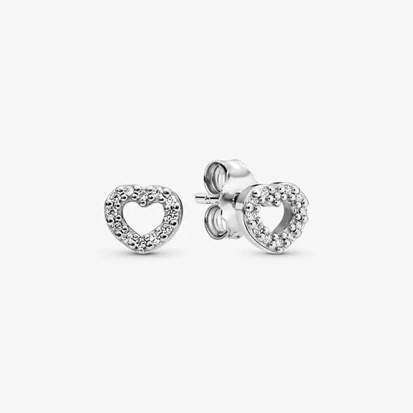 Khuyên Tai Pandora Silver Stud Earring With Cubic Zirconia 290528CZ Màu Bạc