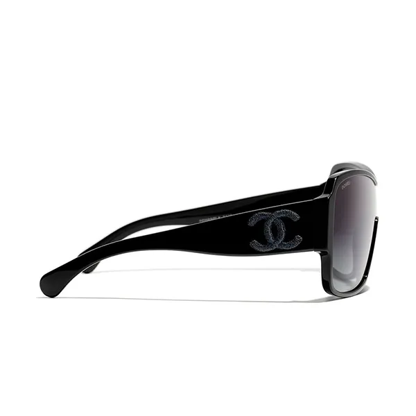 Kính Mát Chanel Shield Sunglasses CH5449 C501S6 Màu Đen Xám - Kính mắt - Vua Hàng Hiệu