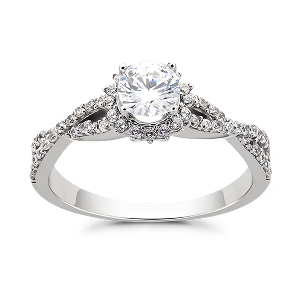 Nhẫn Huy Thanh Jewelry NPTB 230 - 14K - Đá Cubic Zirconia Màu Bạc