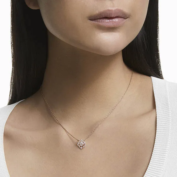Dây Chuyền Swarovski Sparkling Dance, White, Rose Gold-Tone Plated 5647324 Màu Vàng Hồng