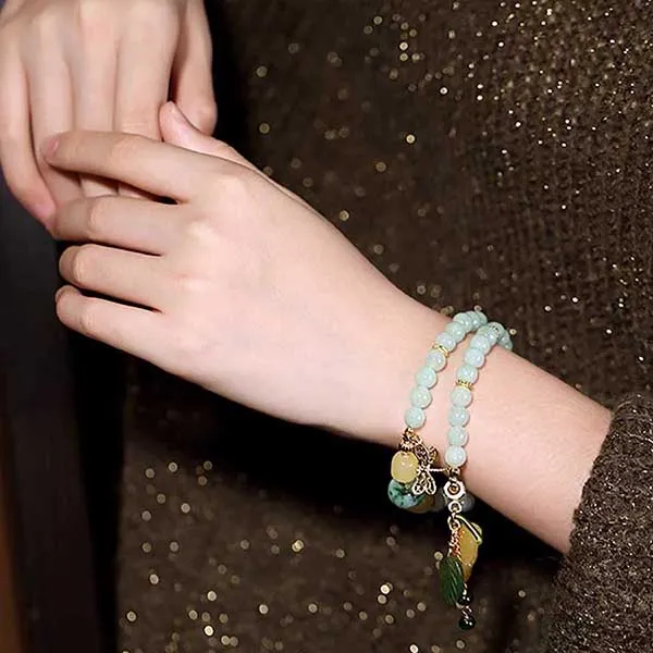 Vòng Đeo Tay Kya Jewel Cẩm Thạch Xanh Sang Trọng NAB6