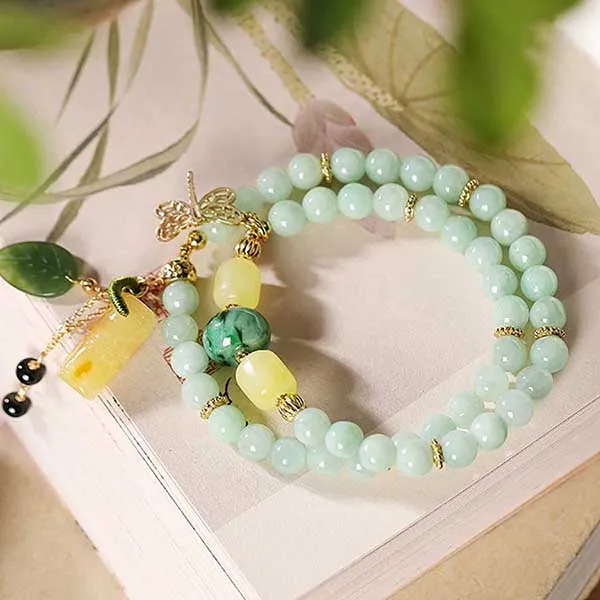 Vòng Đeo Tay Kya Jewel Cẩm Thạch Xanh Sang Trọng NAB6
