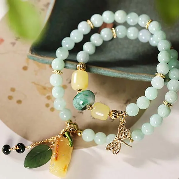 Vòng Đeo Tay Kya Jewel Cẩm Thạch Xanh Sang Trọng NAB6