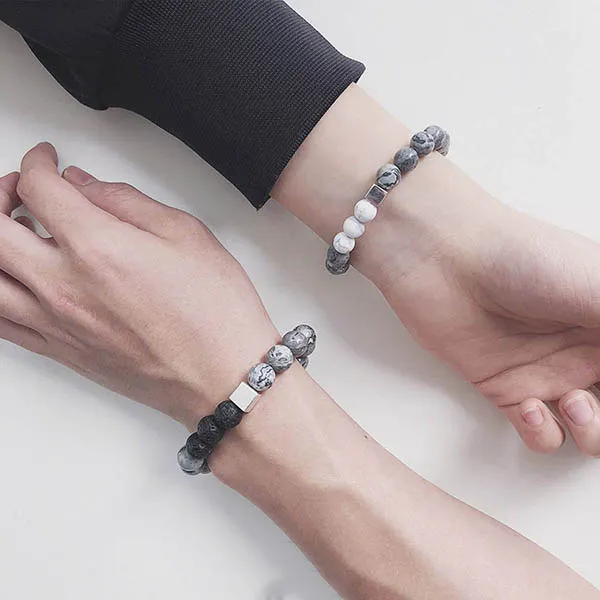 Vòng Đeo Tay Đôi Kya Jewel Pha Lê Xám Thời Thượng CB4