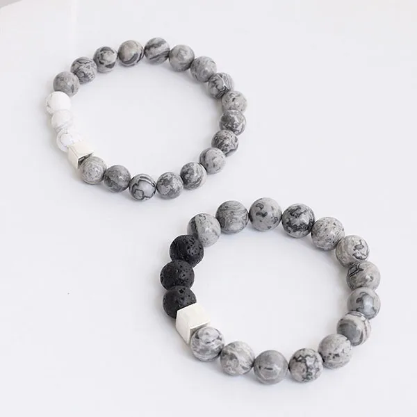 Vòng Đeo Tay Đôi Kya Jewel Pha Lê Xám Thời Thượng CB4