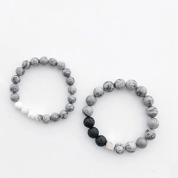Vòng Đeo Tay Đôi Kya Jewel Pha Lê Xám Thời Thượng CB4
