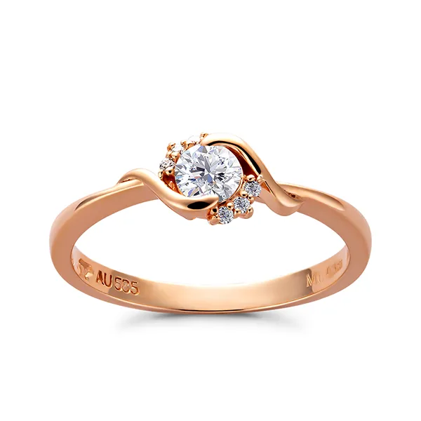 Nhẫn Huy Thanh Jewelry NDINO 236 - 14K - Đá Moissanite Màu Vàng Hồng - Trang sức - Vua Hàng Hiệu