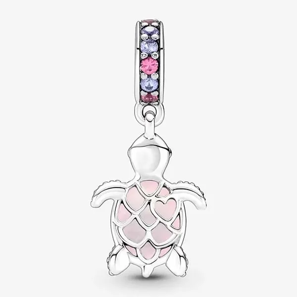Hạt Vòng Charm Pandora Murano Glass Pink Sea Turtle 798939C02 Màu Bạc Hồng QPH - Trang sức - Vua Hàng Hiệu