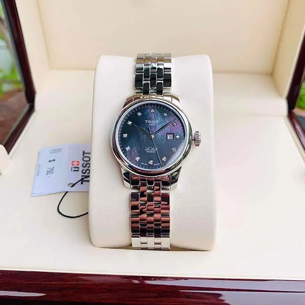 Đồng Hồ Nữ Tissot Le Locle Automatic Lady T006.207.11.126.00 29mm Màu Bạc Đen - Đồng hồ - Vua Hàng Hiệu