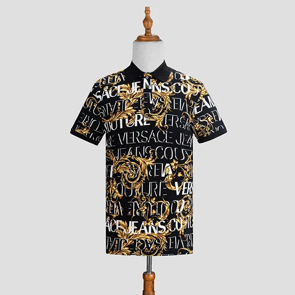 Áo Polo Nam Versace Jeans Couture Baroque-Print Logo 73GAG6S0 JS098 G89 Phối Màu Size S - Thời trang - Vua Hàng Hiệu
