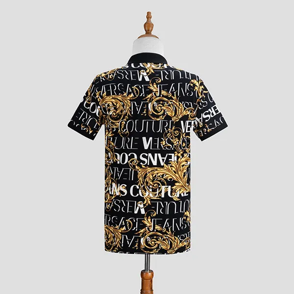 Áo Polo Nam Versace Jeans Couture Baroque-Print Logo 73GAG6S0 JS098 G89 Phối Màu Size S - Thời trang - Vua Hàng Hiệu