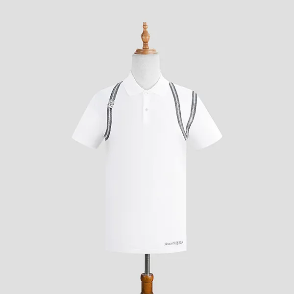 Áo Polo Alexander McQueen 687731QSZ920900 Màu Trắng