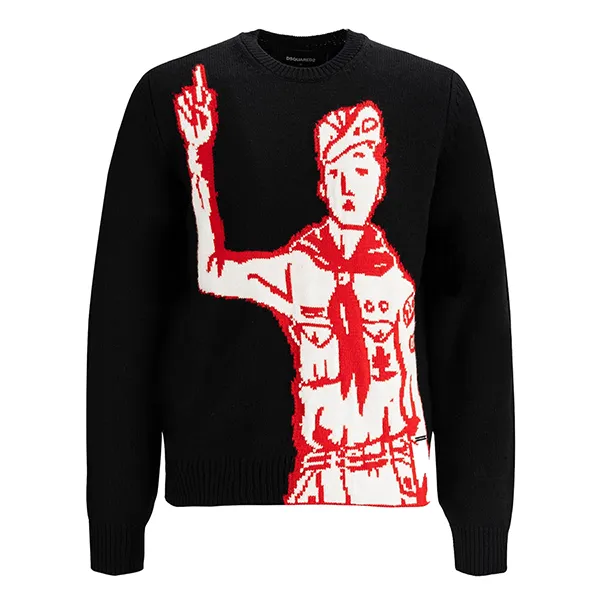 Áo Len Dsquared2 S74HA0823-S16235 Màu Đen