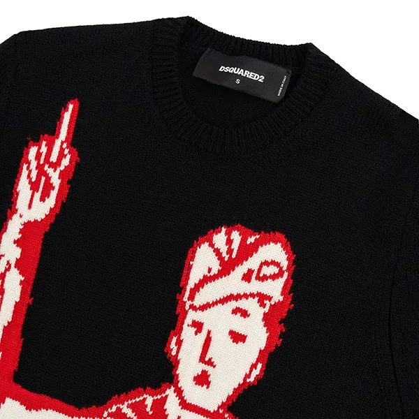 Áo Len Dsquared2 S74HA0823-S16235 Màu Đen