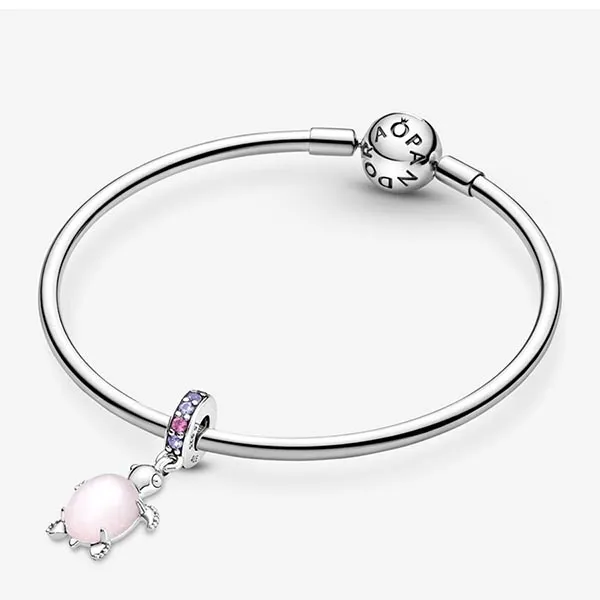 Hạt Vòng Charm Pandora Murano Glass Pink Sea Turtle 798939C02 Màu Bạc Hồng QPH - Trang sức - Vua Hàng Hiệu