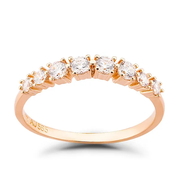 Nhẫn Huy Thanh Jewelry NDINO 213 - 14K - Đá Cubic Zirconia Màu Vàng Hồng - Trang sức - Vua Hàng Hiệu