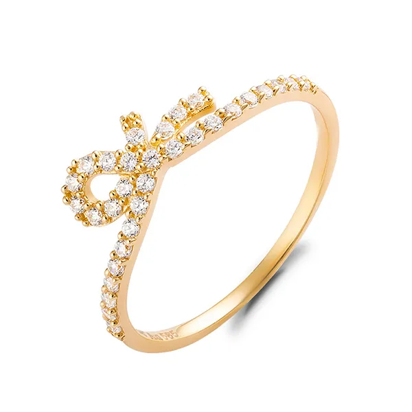 Nhẫn Huy Thanh Jewelry NLF 416 - 14K - Đá Cubic Zirconia Màu Vàng Gold - Trang sức - Vua Hàng Hiệu