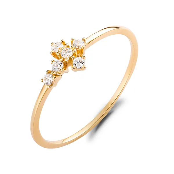 Nhẫn Huy Thanh Jewelry NLF 413 - 14K - Đá Cubic Zirconia Màu Vàng Gold - Trang sức - Vua Hàng Hiệu