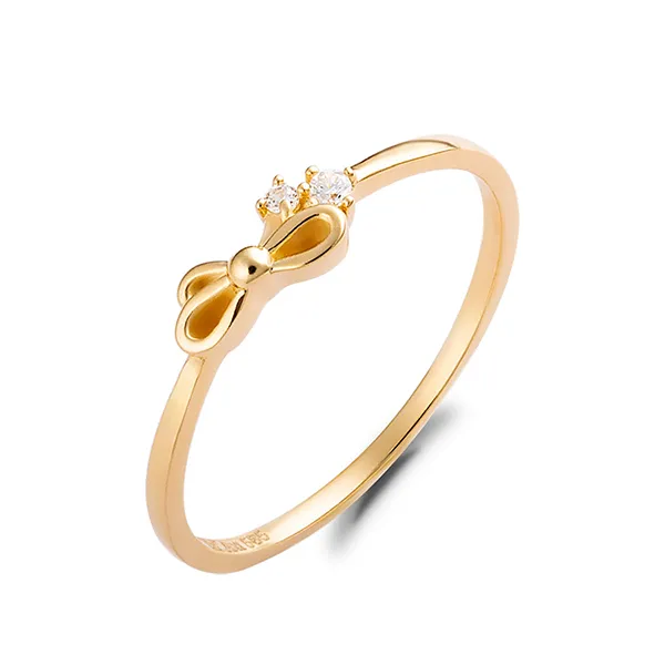 Nhẫn Huy Thanh Jewelry NLF 406 - 14K - Đá Cubic Zirconia Màu Vàng Gold - Trang sức - Vua Hàng Hiệu