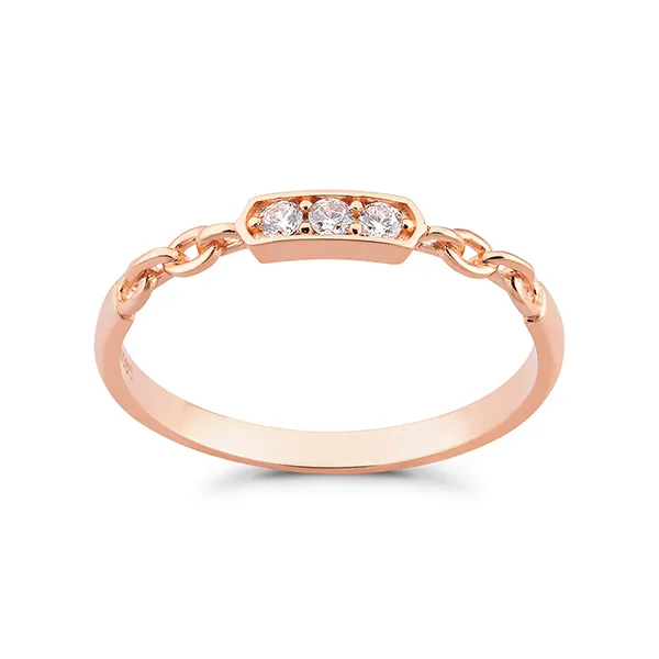 Nhẫn Huy Thanh Jewelry NPTB 285 - 14K - Đá Cubic Zirconia Màu Vàng Hồng - Trang sức - Vua Hàng Hiệu