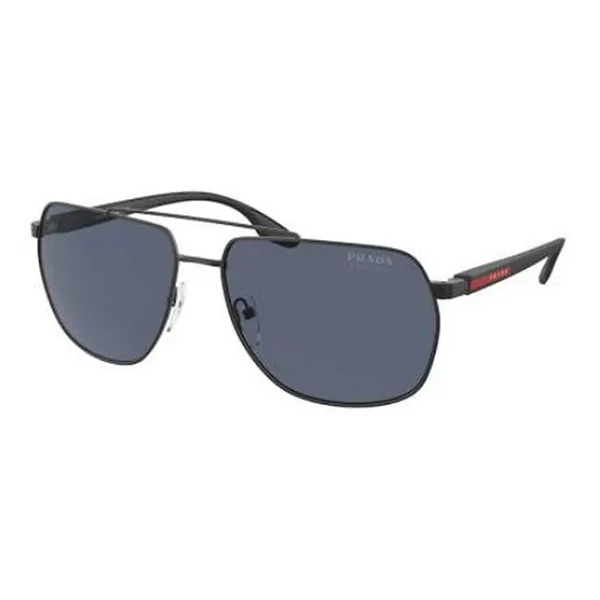 Kính Mát Prada Linea Rossa Blue Aviator Men's Sunglasses PS 55VS DG009R 62 Màu Xanh Lam