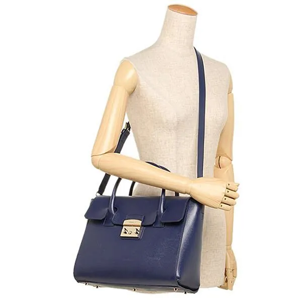 Túi Xách Furla Metropolis Satchel Màu Xanh Navy - Túi xách - Vua Hàng Hiệu