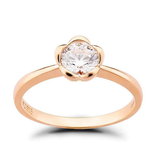 Nhẫn Huy Thanh Jewelry NDINO 213 - 14K - Đá Cubic Zirconia Màu Vàng Hồng - Trang sức - Vua Hàng Hiệu