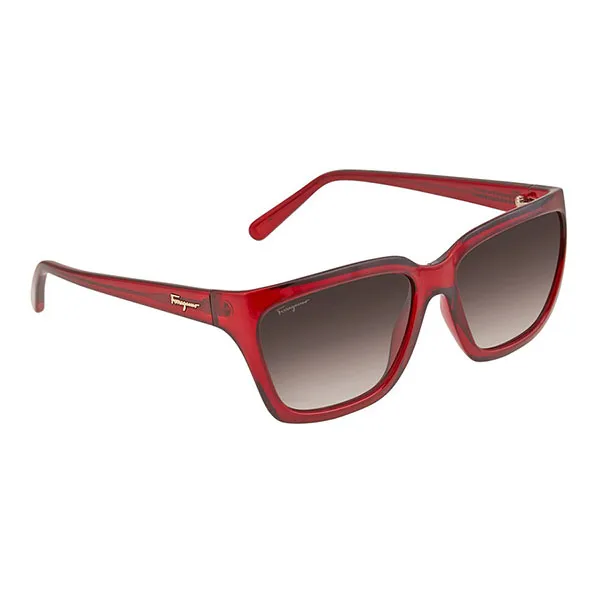 Kính Mát Salvatore Ferragam Grey Rectangular Ladies Sunglasses SF1018S 655 5917 Màu Xám