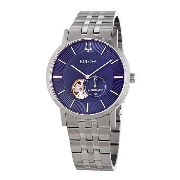 Đồng Hồ Nam Bulova American Clipper Automatic Blue Dial Men's Watch 96A247 Màu Bạc Mặt Xanh - Đồng hồ - Vua Hàng Hiệu
