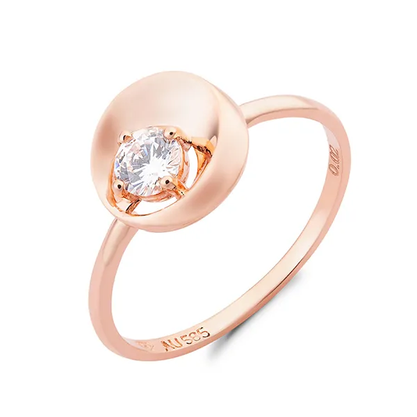 Nhẫn Huy Thanh Jewelry NPTB 283 - 14K - Đá Cubic Zirconia Màu Vàng Hồng - Trang sức - Vua Hàng Hiệu