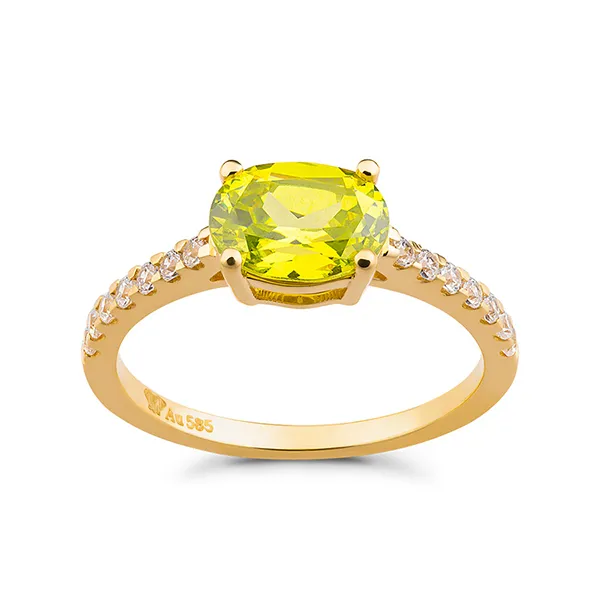 Nhẫn Huy Thanh Jewelry NBKC 25PD - 14K - Đá Cubic Zirconia Màu Vàng - Trang sức - Vua Hàng Hiệu