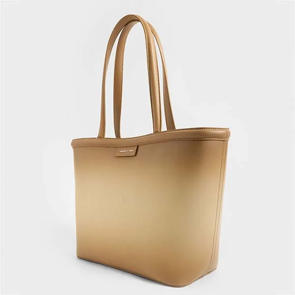 Túi Tote Nữ Charles & Keith CNK Charlot Tote Bag Sand CK2-30781749 Màu Vàng Cát