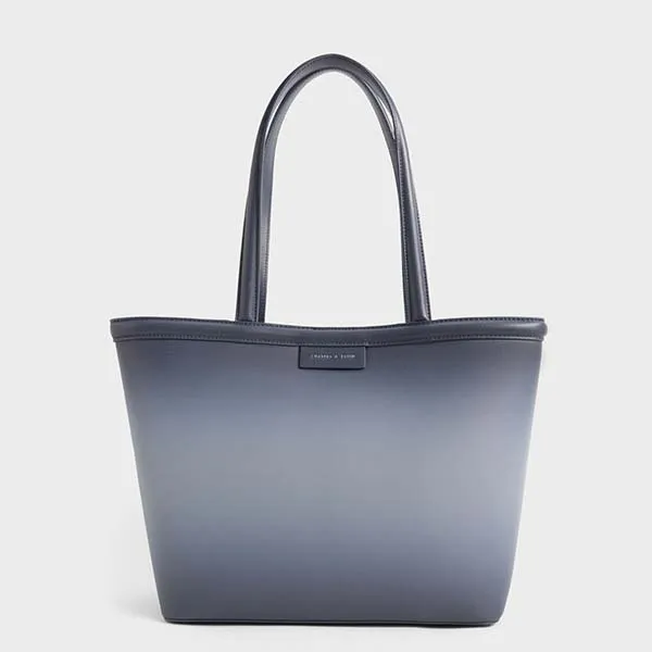 Túi Tote Nữ Charles & Keith CNK Charlot Bag Denim Blue CK2-30781749 Màu Xanh Denim