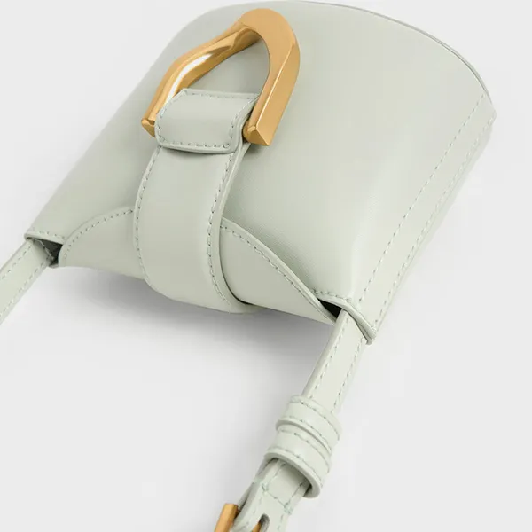 Túi Đeo Vai Nữ Charles & Keith CNK Gabine Bucket Bag Mint Green 10781870 Màu Xanh Mint