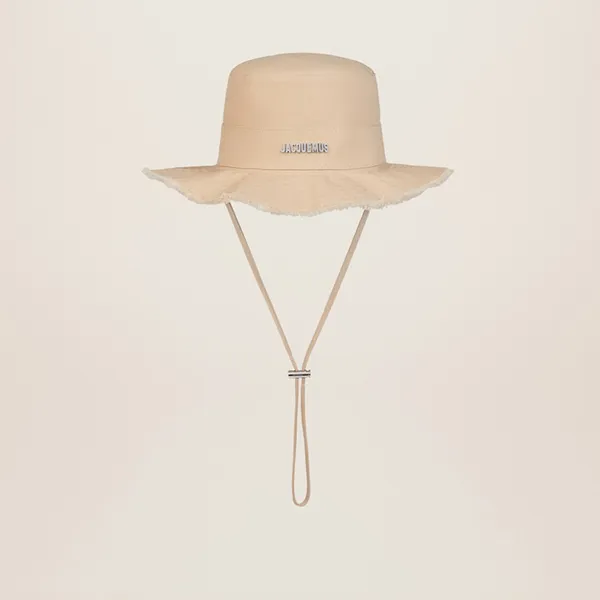 Mũ Jacquemus Le Bob Artichaut Large Brim Bucket Hat Màu Be Size 58