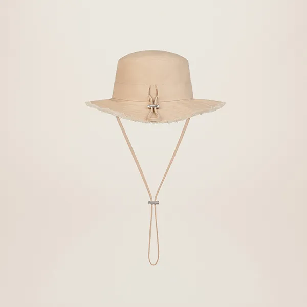 Mũ Jacquemus Le Bob Artichaut Large Brim Bucket Hat Màu Be Size 58