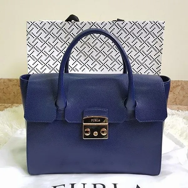 Túi Xách Furla Metropolis Satchel Màu Xanh Navy - Túi xách - Vua Hàng Hiệu