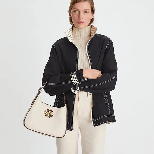 Túi Đeo Vai Tory Burch Miller Hobo Shoulder Bag Màu Trắng - Túi xách - Vua Hàng Hiệu