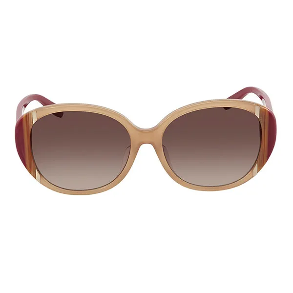 Kính Mát Salvatore Ferragamo Brown Oval Ladies Sunglasses SF842SA 729 58 Màu Nâu